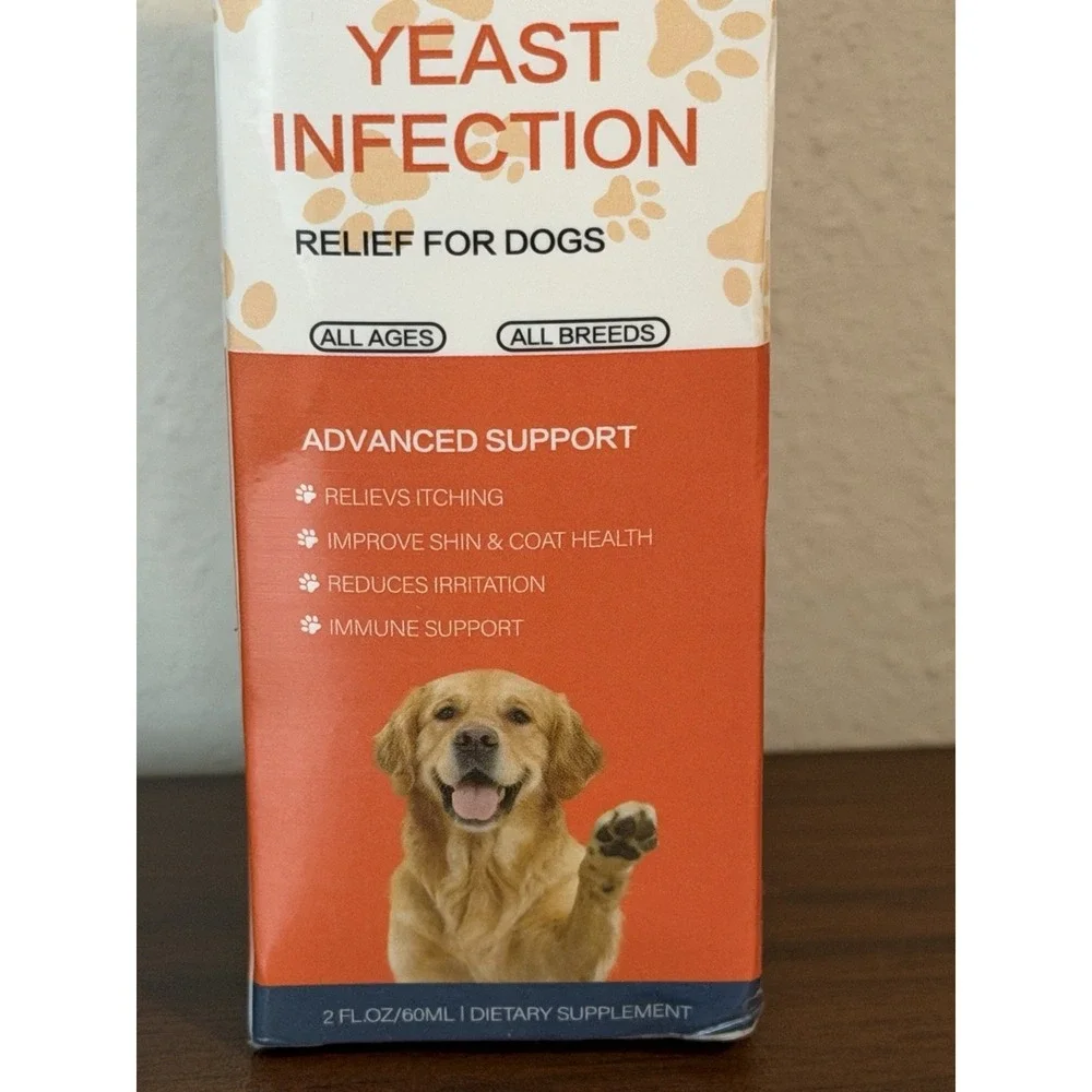 Kivori Yeast Infection Drops for Dogs,  2 fl oz 60ml Yeast Bacon Flavor Sealed